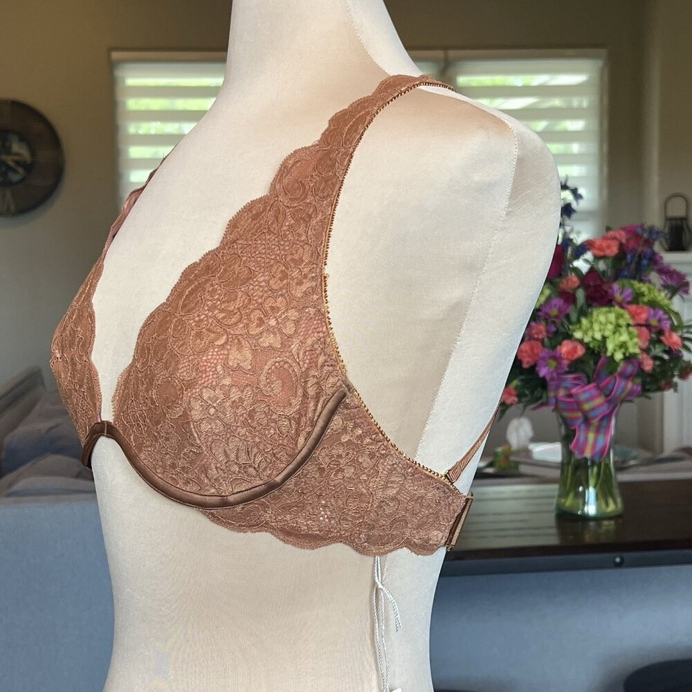 NWT $88 HAH Free People 2-Timer Bra 30-38C fits 30C 32C 34C 36C 38C Brown Sugar - Picture 7 of 16